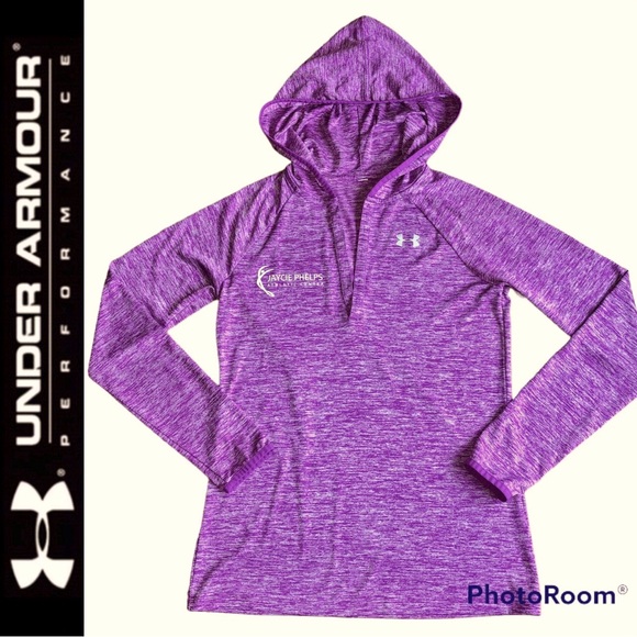 UNDER ARMOUR Hoodie Pullover Shirt Long Sleeve Purple Small Women’s - Picture 1 of 16